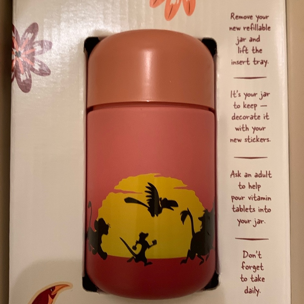 New Lion King Hiya Vitamin Glass Bottle with Stickers